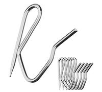 kissral 100 Pcs Crochets en métal pour Rideaux, Crochets à Draperie pour Rideau de fenêtre, Rideau de Porte et Rideau de Douche