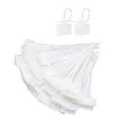 Kissral 200pcs Attache Cable Blanc Etiquette Cable Electrique Plastique Cable Management Etiquette Cable Reseau Organisateur de Cordes pour Ordinateur La Télé Bureau Marquage des Fils