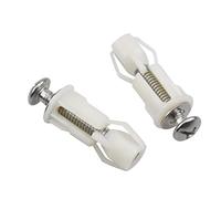 Kissral 2pcs Vis D'expansion pour Couvercle de Toilette Fixation Abattant WC Vis pour Lunette Toilette Ensemble de Fixation Pièces de Rechange pour Couvercle de Toilette