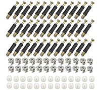 Kissral 50 Pièces Excentrique Meubles Connecteur, Raccords de Came Connexion de Panneaux D'armoires de Meubles Came Excentrique Et Boulon De Fixation pour Meuble Placard Armoires