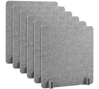 Kisston Lot de 6 séparateurs de bureau acoustiques autonomes de 61 x 61 cm - Panneaux de confidentialité - Réduction du bruit et des distractions visuelles - Séparateurs de bureau pour réception des