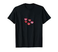 Kissy Lips Illustration Saint-Valentin Bisous T-Shirt Graphique avec Valeur