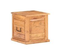 Coffre Boîte de Rangement Coffre de Rangement Table de Chevet Armoire Chambre Salon Maison Intérieur 40x40x40 cm Bois d'Acacia Massif