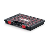 Kistenberg Boîte d'assortiment Magasin pour petites pièces Boîte de tri Boîte d'assortiment Boîte de rangement Organiser avec séparateurs amovibles, couvercle transparent, 399x303x50 mm