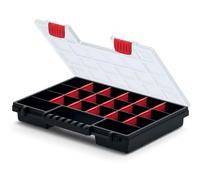 KISTENBERG Boîte de rangement avec séparateurs Noir 344 x 249 x 50 mm