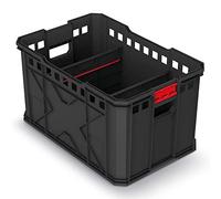 Kistenberg Boîte de transport modulaire avec séparateurs en plastique Capacité de charge jusqu'à 50 kg Noir 536 x 354 x 300 mm