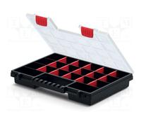 KISTENBERG Boîte de rangement avec séparateurs Noir 344 x 249 x 50 mm