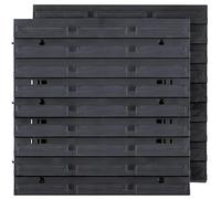 Kistenberg Lot de 2 étagères murales pour boîtes empilables - Boîtes de rangement pour bec - Boîte de rangement - Boîte de rangement - Plaque murale à outils - Étagère murale