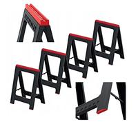 Kistenberg Lot de 4 tréteaux de travail pliables, 700 kg, 79 cm, Noir