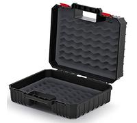 Kistenberg Mallette pour machines Boîte à outils Boîte à outils pour outils électriques Toolbox avec garniture intérieure en mousse, étanche à la poussière, noir, 384 x 335 x 144 mm
