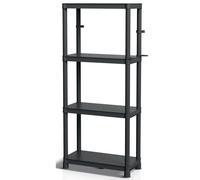 Kistenberg Stackaro Solid Étagère d'atelier en plastique - Système d'emboîtement - Montage mural - Étagère modulaire pour atelier et garage (58 x 28 x 131,5 cm)