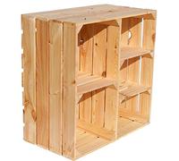 Kistenkolli Altes Land Bertha Étagère à Fruits en Bois Naturel 55 x 55 x 30 cm