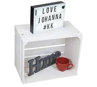 Kistenkolli Altes Land Neuf Blanc Caisse de Fruits Johanna 50cm x 40cm x 30cm / boîte à vin Caisse de Pommes Boîte en Bois Boîte de Conservation ablagekiste - Blanc, 1er Set