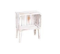 Kistenland Étagère en caisses à fruits Petite Isa - Blanc vintage - 48 x 40 x 25 cm - Sans planche centrale