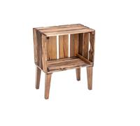 Kistenland Étagère en caisses à fruits Petite Isa - Chêne teinté - 48 x 40 x 25 cm - Sans planche centrale