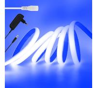 KISUFU 12V Ruban LED COB, IP68 Étanche 320LEDs/M DC Lumineuse Silicone Neon Bande LED Flexible Light Strip pour TV salon partie bricolage Extérieur décoration. (Adaptateur secteur inclus)