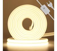 KISUFU 220V Bande Lumineuse LED COB, Dimmable 288 LEDs/m Néon Étanche IP67 Ruban LED 50cm Découpable Flexible Light Strip pour DIY La fête, Chambre, Jardin, Plafond Décoration.