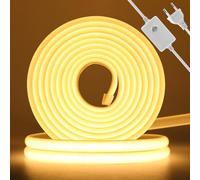 KISUFU 220V Bande Lumineuse LED COB, Dimmable 288 LEDs/m Néon Étanche IP67 Ruban LED 50cm Découpable Flexible Light Strip pour DIY La fête, Chambre, Jardin, Plafond Décoration.