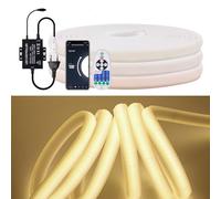 KISUFU 220V COB Ruban LED, Bandeau LED Dimmable 288 LED/M Etanche IP65 Flexible Lumineuse Bande LED avec Wifi 1500W 23 touches IR gradateur monochrome pour Intérieur Extérieur Cuisine Décoration.