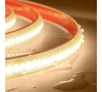 KISUFU 220V COB Ruban LED, IP65 Étanche Flexible LED bande lumineuse, 288LEDs/m Colle double face light strip pour Noël, Fête, Chambre, Cuisine, Décoration.Blanc naturel,15M