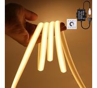 KISUFU 220V Néons Ruban LED COB, IP65 Etanche 288 LEDs/M dimmable Bande LED avec télécommande Panneau tactile, Flexible Bande Lumineuse pour Intérieur Extérieur Décoration.