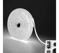 KISUFU 220V Ruban LED 2835 120 Leds/m IP65 Etanche 2PIN 3000K 4000K 6000K Colle double face Bande LED 10CM Cuttable Strip light pour Chambre, Mariage décoration. (Pas de puissance)