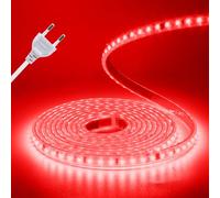 KISUFU 220V Ruban LED, SMD 2835 120 Led/m Bande LED, IP65 Étanche 10cm Cuttable super lumineux Ruban adhésif pour papeterie Alimentation directe Strip Light pour l'intérieur de la cuisine, la maison