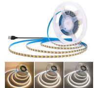 KISUFU 5V 2835 USB Ruban LED, 5mm de large, 120 led/m Bande LED Non étanche IP20 Lumineux Bandeau Led Flexible Strip Light Pour TV Rétroéclairage, Armoire, Chambre, Éclairage Maison DIY