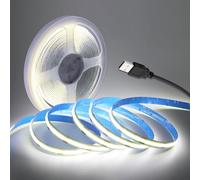 KISUFU 5V Ruban LED COB USB, 320 LEDs/m 8mm Bande LED LED Strip Flexible IP20 Non-étanche Bandeau Lumineuse LED Flexible pour Chambre à Coucher, Cuisine, Miroir, Armoire