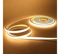KISUFU Bandeau LED COB 220V, IP65 étanche Flexible néon LED Strip 288 Leds/m Bandes à LED Ruban pour DIY Chambre, Cuisine, Exterieur Maison Décoration. Blanc chaud,4M.