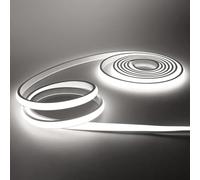 KISUFU Bandeau LED COB 220V, IP65 étanche Flexible néon LED Strip 288 Leds/m Bandes à LED Ruban pour DIY Chambre, Cuisine, Exterieur Maison Décoration. Blanc,2M