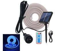 KISUFU Énergie solaire 5V 2835 120 LEDs/M Ruban Led Exterieur Etanche ip67 LED Bande Lumineuse, Flexible Néon LED Bande Avec 1.2w USB plug in Contrôleur solaire pour Décoration de jardin.