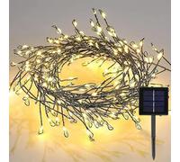 KISUFU Guirlande lumineuse pétard Exterieur Solaire, 3m 100 LED Guirlande Solaire Exterieur Sapin de Noël Lumière Lampe Décoratives pour Jardin Patio Arbres Clôture Maison Noel Mariage.
