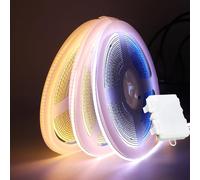 KISUFU Ruban LED COB Pile 3AA Batterie, 320 LEDs/m 3MM largeur 5V Bande LED Autocollant Flexible ruban double face Light Strip pour Cuisine Décoration.（Ne comprend pas la batterie）