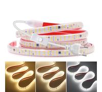 KISUFU Ruban LED SMD 2835, 220V 240 Led/m Bande LED, IP65 Etanche Colle double face 10cm peut être coupé Lumineux Bandeau Led Strip Light pour Vacances DIY décoration extérieure.