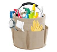 Kiswleon Panier de nettoyage de 17 l avec poignée, panier de nettoyage, panier de nettoyage, panier de nettoyage pliable pour économiser de l'espace, organiseur de produits de nettoyage, facile à