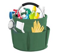 Kiswleon Panier de nettoyage de 17 l avec poignée, panier de nettoyage, panier de nettoyage pliable pour économiser de l'espace, seau de nettoyage organisateur pour produits de nettoyage, facile à