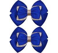 KISZU Pinces à cheveux de 10,2 cm - Grand ruban scintillant - Barrettes crocodiles à paillettes - Accessoires pour cheveux pour tout-petits, enfants, adolescents, femmes