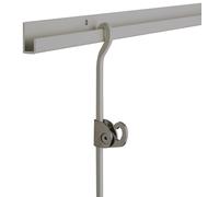 Kit 1 rail 2m + 2 tiges 1,5m + 4 crochets alu argent 43 0102 4120