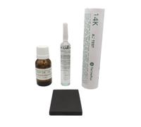 KIT 1 TEST TESTEUR OR 14 K CARATS POUR TESTER L'OR + PIERRE DE TOUCHE NATURELLE 50x40mm + 1 FLACON COMPTE GOUTTES 15 ML + GUIDE EXPERTISE OFFERT (TEST TESTING GOLD STONE)