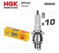 Kit 10 Bougies D'Allumage Originales NGK BR8HS Pas Court