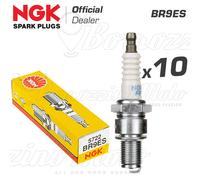 Kit 10 Bougies D'Allumage Originales NGK BR9ES Avec Résistance