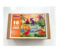 Kit 10 creations Dino 3000 perles a repasser perlou