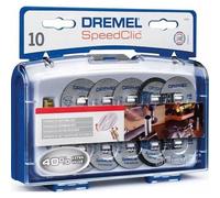 Kit 10 Disques A Tronçonner Speedclic + Mandrin Dremel 2615-S690-Ja
