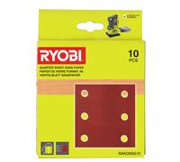 Kit 10 disques abrasifs RYOBI grain 80 - 100 - 120 - 240 - 113 x 106 mm - RAKQSSA10