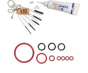 KIT 10 JOINTS ENTRETIEN GROUPE DE BRASSAGE VALVE SUPPORT DE SORTIE MACHINE À CAFÉ REMPLACEMENT COMPATIBLE AVEC SAECO PHILIPS SPIDEM GAGGIA RI EP HD SM SUP ETC… (BROSSE) (BROSSE)