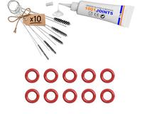KIT 10 JOINTS ENTRETIEN TUYAU DE PRESSION 4MM MACHINE À CAFÉ REMPLACEMENT COMPATIBLE AVEC PHILIPS SAECO SPIDEM GAGGIA BOSCH SIEMENS AEG DELONGHI JURA MELITTA MIELE SOLIS KONIG ROTEL NEFF (BROSSE)
