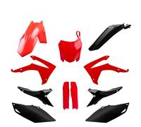 POLISPORT 91533 - Kit Plastique Complet (avec Protège-Fourches) HONDA Rouge CR04/Noir