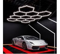Kit 11 éclairages LED Hexagonal 385W - 120lm/W - Blanc Froid 6000K - 8000K - SILAMP