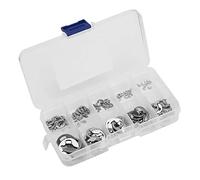 Kit 120 Anelli Sicurezza 10 Misure Acciaio Inox 304 E-Clip Interni Esterni per Manutenzione Meccanica